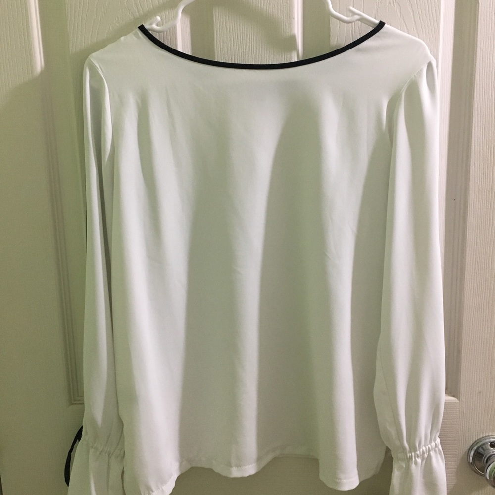 White long sleeve blouse from “LOFT”
